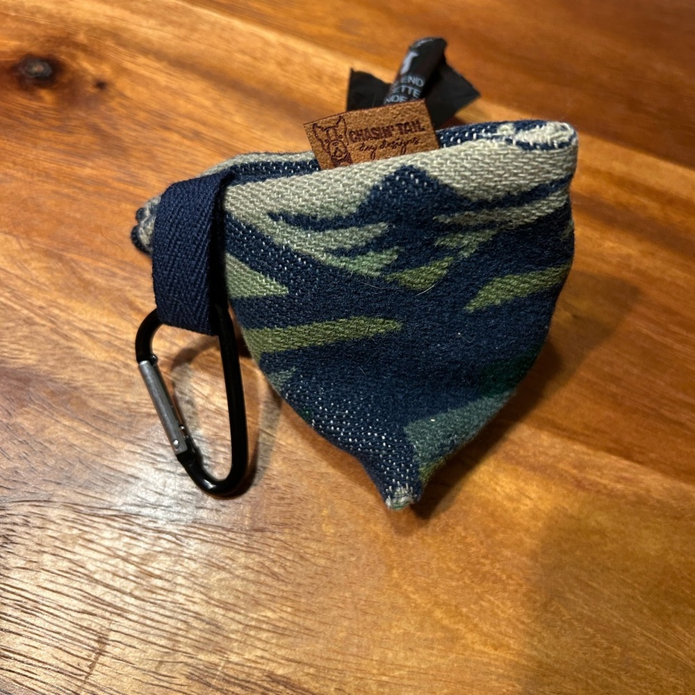 Pendleton Blue and Green Dog Poop bag Pouch